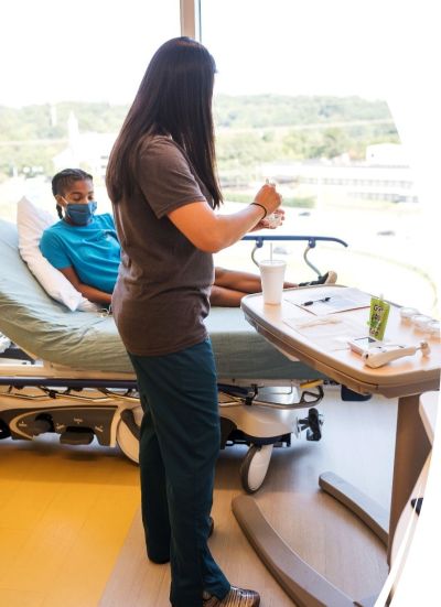 Nurse and patient