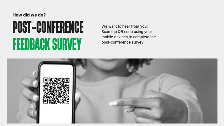 Feedback survey image and QR code.
